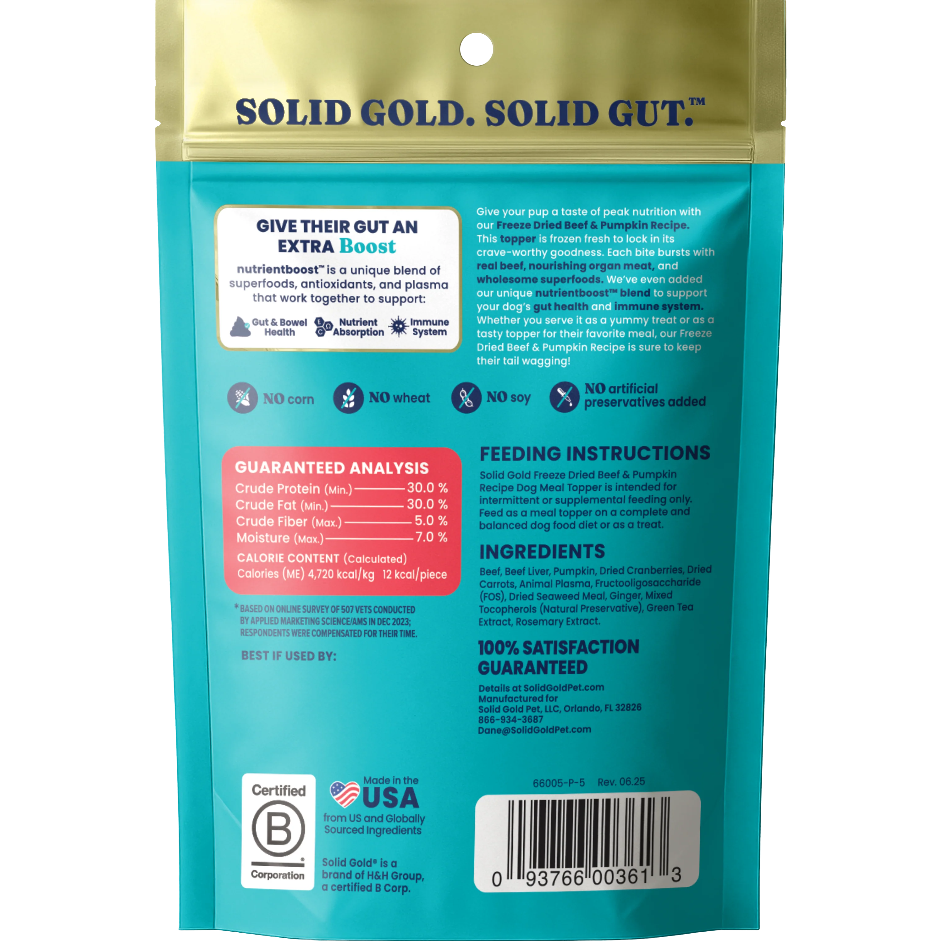 Nutrientboost™ Freeze Dried Raw Beef & Pumkin Meal Topper for Dogs - Image 11